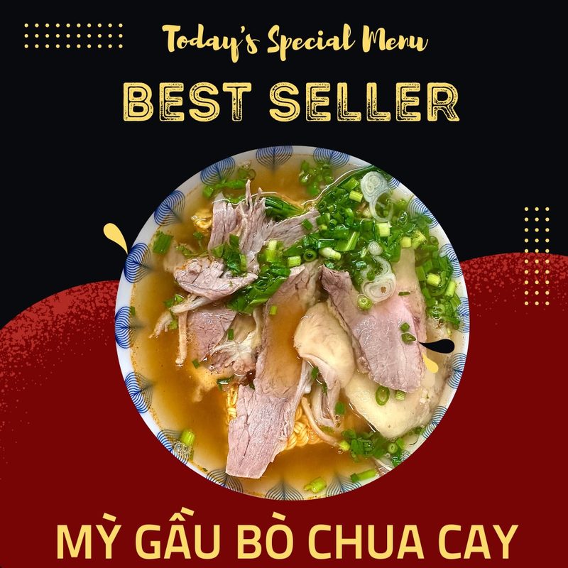 Mỳ Gầu Bò Chua Cay